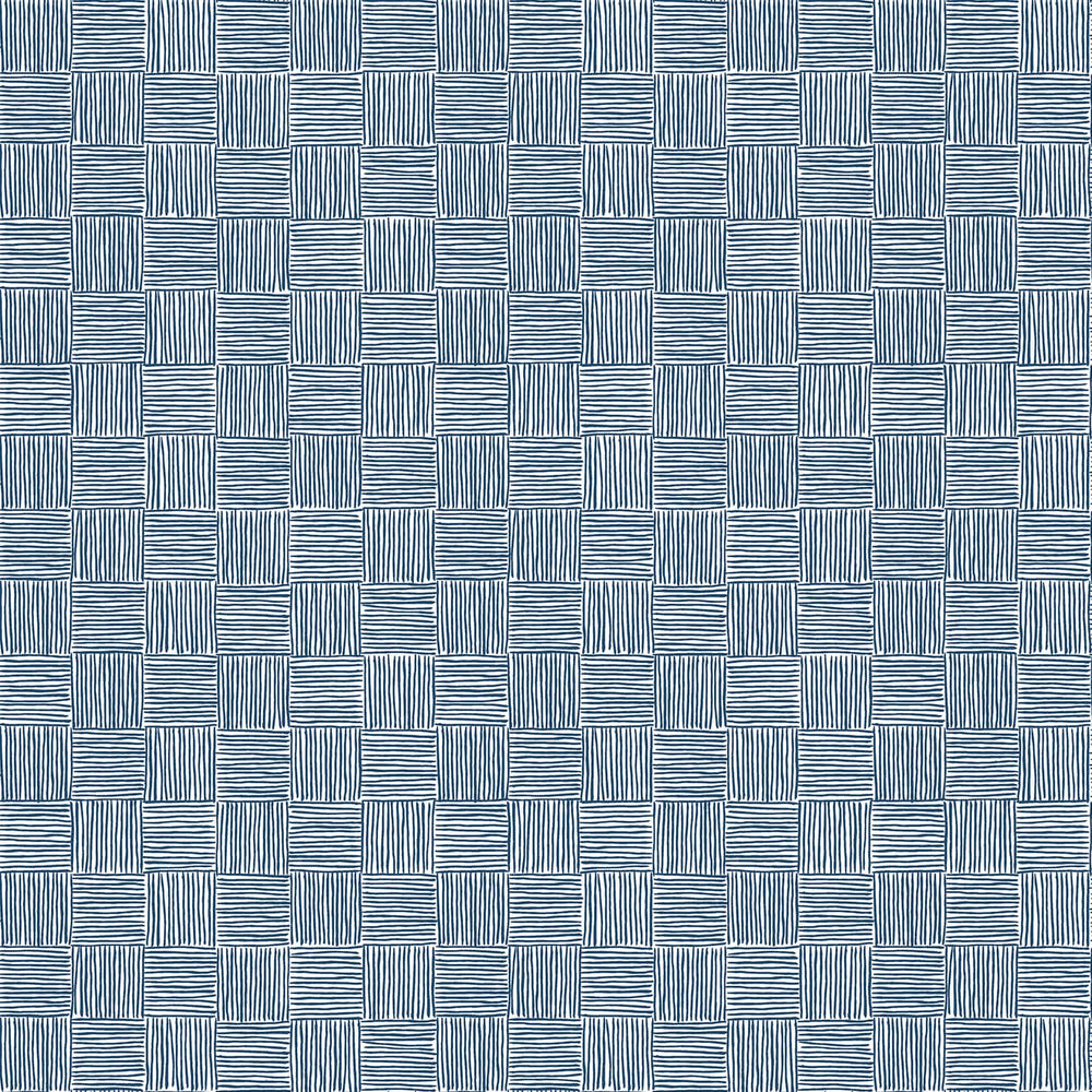 Haystack Plaid Stripe Navy LV305-NA2 | Along the Fields by Loes van Oosten | Cotton + Steel | Continuous Yardage | Fat Quarter