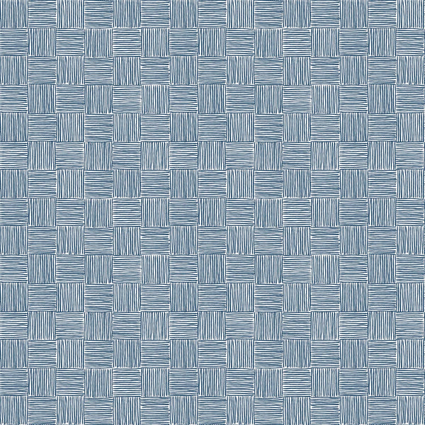Haystack Plaid Stripe Navy LV305-NA2 | Along the Fields by Loes van Oosten | Cotton + Steel | Continuous Yardage | Fat Quarter