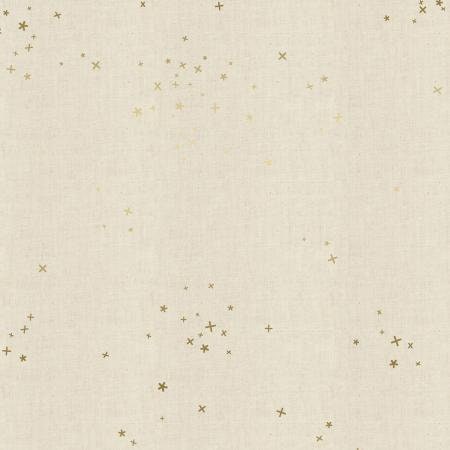 Freckles Twinkle CS100-TW1UM | Unbleached Cotton Metallic Fabric | Cotton + Steel Basics | Continuous Yardage | Fat Quarter