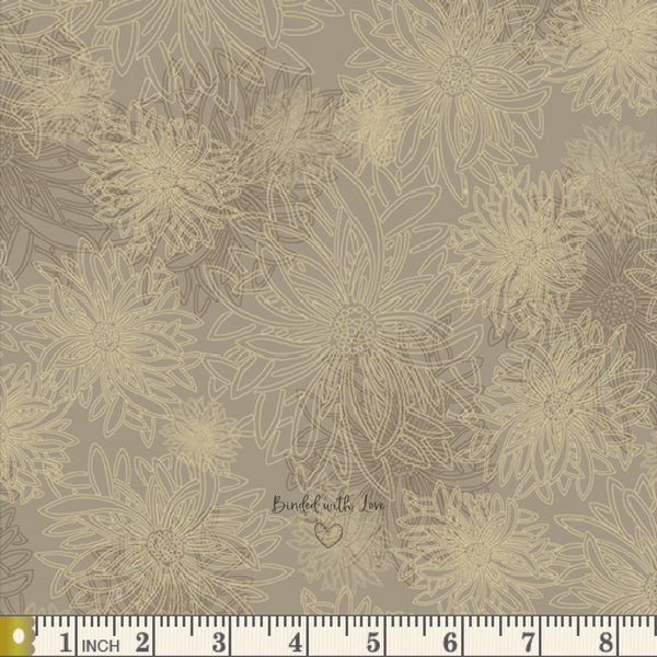 Khaki FE-516 | Floral Elements by Art Gallery Fabrics | Yardage | End of Bolt | Destash