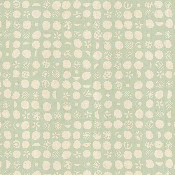 Germination Teal JE103-TE5U | Jeanne McGee | Tidepool Collaborative Collection by Cotton + Steel | Yardage | End of Bolt | Destash