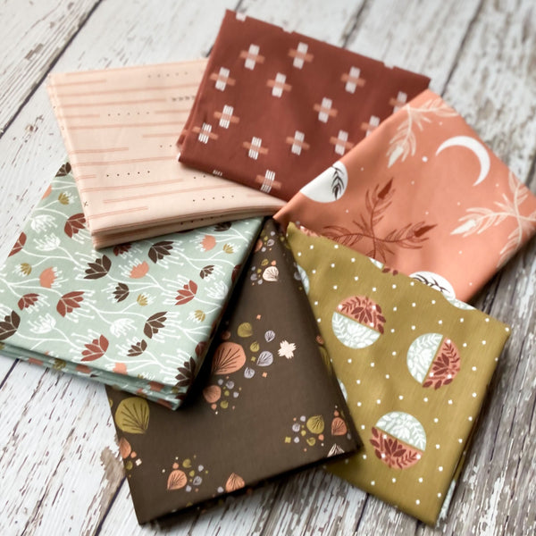 Camp Creek by Ash Cascade | 6 Prints | Cotton + Steel | Fat Quarter Bundle | Rust Quilting Bundle