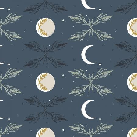 Harvest Moon Dark Night AC100-NI1 | Camp Creek by Ash Cascade | Cotton + Steel | Continuous Yardage | Fat Quarter