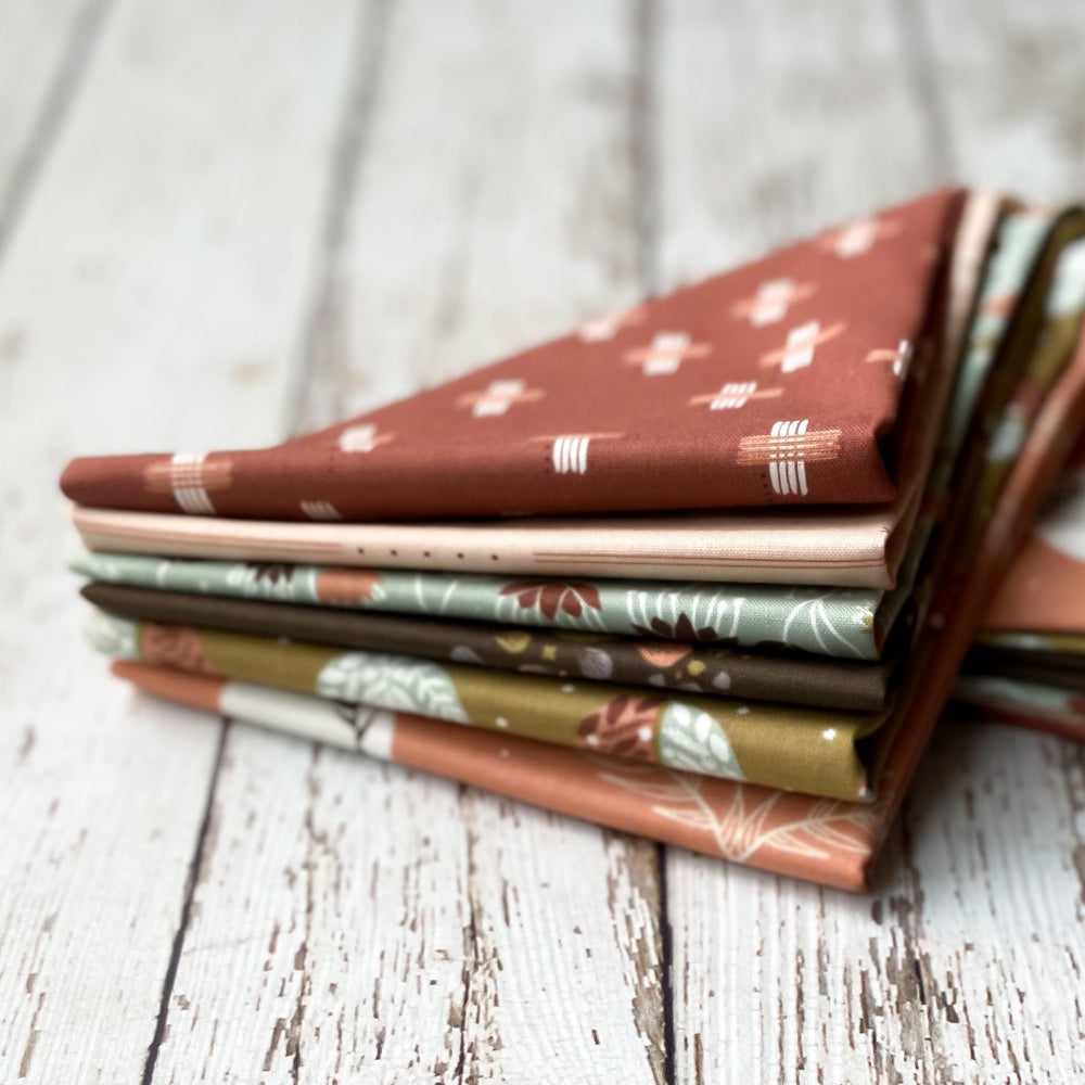 Camp Creek by Ash Cascade | 6 Prints | Cotton + Steel | Fat Quarter Bundle | Rust Quilting Bundle
