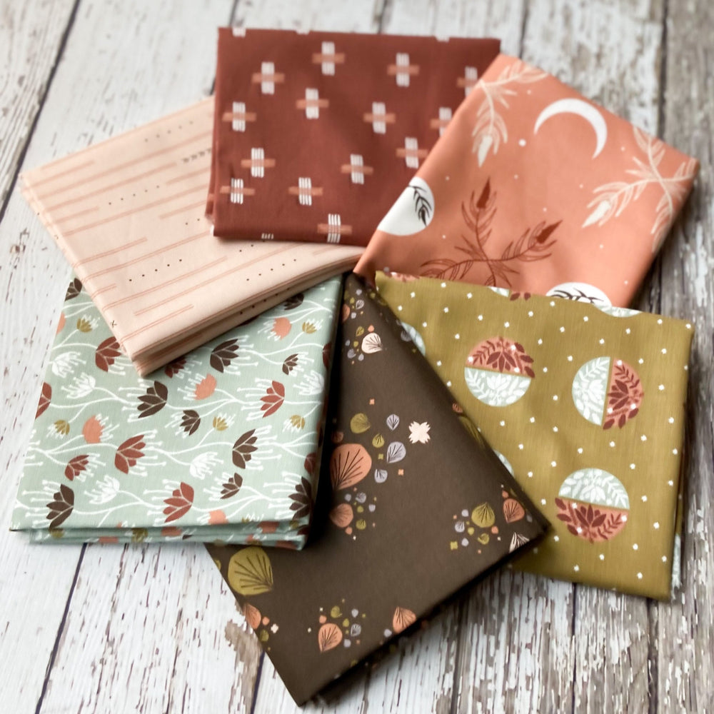 Camp Creek by Ash Cascade | 6 Prints | Cotton + Steel | Fat Quarter Bundle | Rust Quilting Bundle