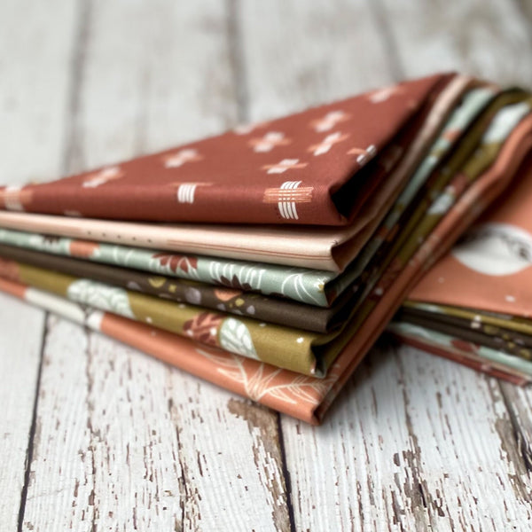 Camp Creek by Ash Cascade | 6 Prints | Cotton + Steel | Fat Quarter Bundle | Rust Quilting Bundle