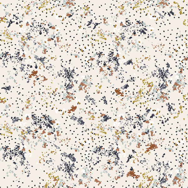 Windblown Navy HJ303-NA2 | Wallflower by Hope Johnson | Cotton + Steel | Continuous Yardage | Fat Quarter | Quilting Fabric