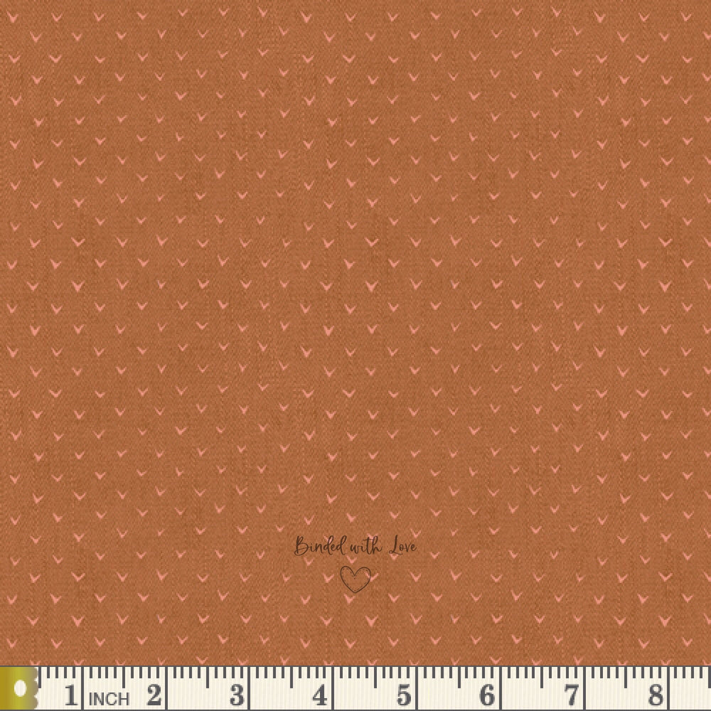 Carved Notches Copper TWT-20207 | Twenty by Katarina Roccella | Art Gallery Fabrics | Continuous Yardage | Fat Quarter
