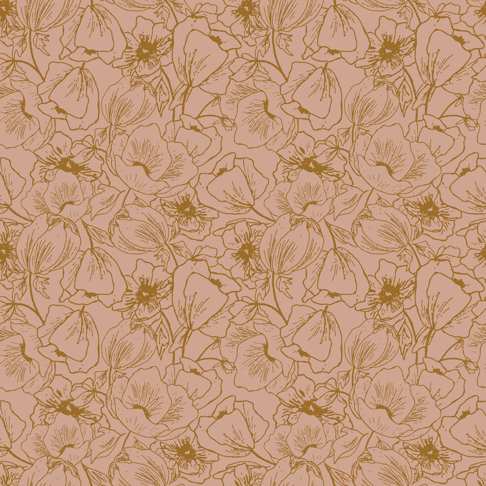 Anemones Mauve HJ302-MA1 | Wallflower by Hope Johnson | Cotton + Steel | Continuous Yardage | Fat Quarter