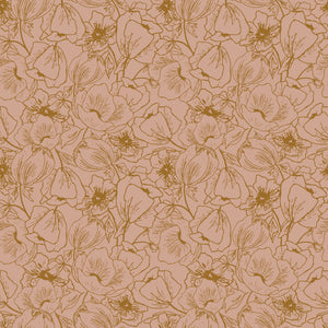 Anemones Mauve HJ302-MA1 | Wallflower by Hope Johnson | Cotton + Steel | Continuous Yardage | Fat Quarter