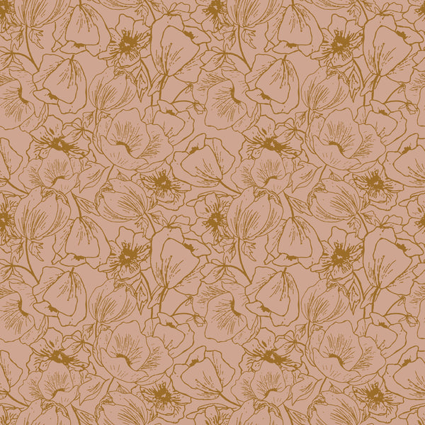 Anemones Mauve HJ302-MA1 | Wallflower by Hope Johnson | Cotton + Steel | Continuous Yardage | Fat Quarter