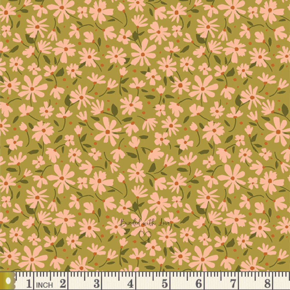 Nostalgia Meadow Moss GLR-44306 | Gloria by Maureen Cracknell | Art Gallery Fabrics | Continuous Yardage | End of Bolt | Destash