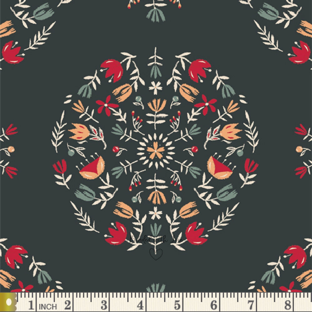 Meadow Mandala Willow SSP-26606 | Season & Spice by AGF Studio | Art Gallery Fabrics | End of Bolt | Destash
