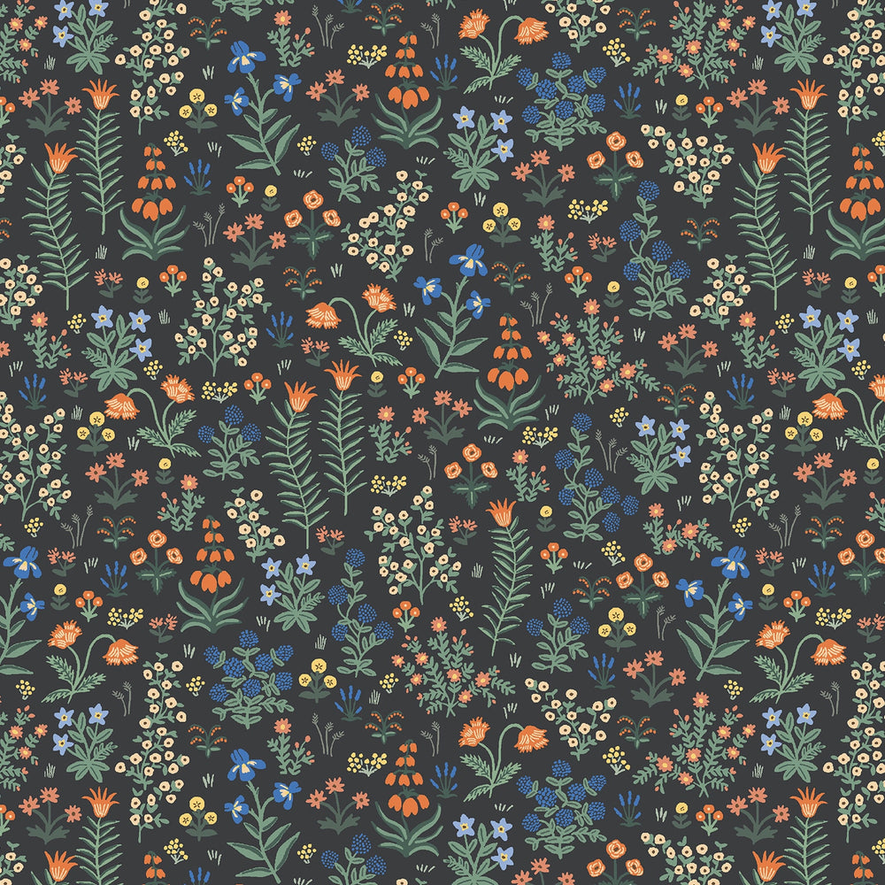 Menagerie Garden Black RP701-BK1 | Camont by Rifle Paper Co | Cotton + Steel | Continuous Yardage | Fat Quarter