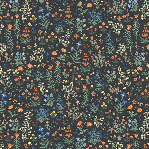 Menagerie Garden Black RP701-BK1 | Camont by Rifle Paper Co | Cotton + Steel | Continuous Yardage | Fat Quarter