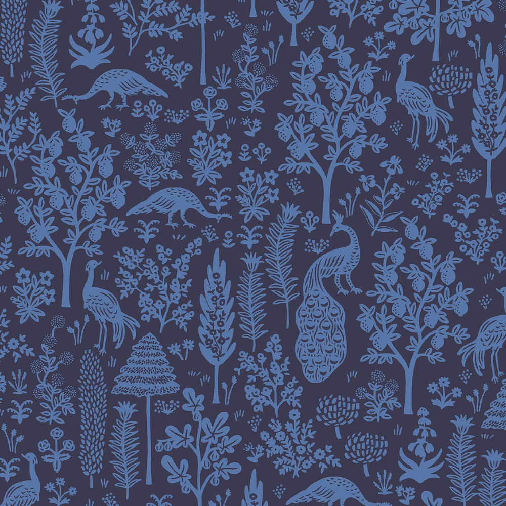 Menagerie Silhouette Navy RP708-NA4 | Camont by Rifle Paper Co | Cotton + Steel | Continuous Yardage | Fat Quarter