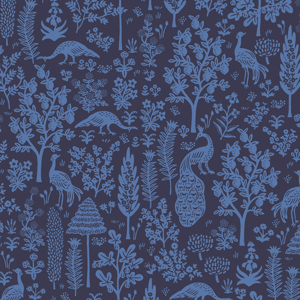 Menagerie Silhouette Navy RP708-NA4 | Camont by Rifle Paper Co | Cotton + Steel | Continuous Yardage | Fat Quarter