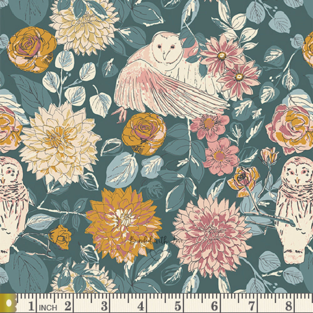 Owl Things Floral WLW-35600 | Willow by Sharon Holland | Art Gallery Fabrics | Continuous Yardage | Fat Quarter