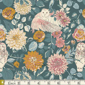 Owl Things Floral WLW-35600 | Willow by Sharon Holland | Art Gallery Fabrics | Continuous Yardage | Fat Quarter