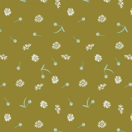 Chamomile Moss AC204-MO1 | Canyon Springs by Ash Cascade | Cotton + Steel | Continuous Yardage | Fat Quarter