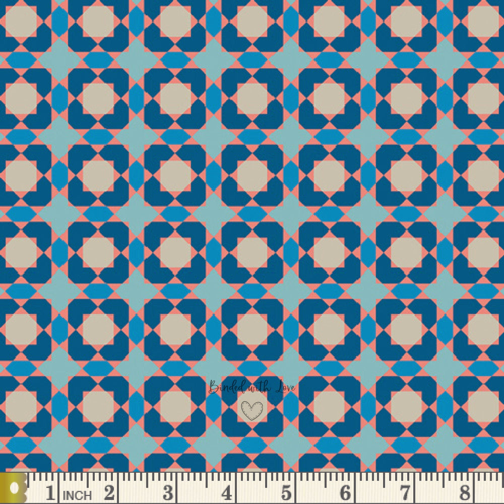 Pool Tile Blue SKS-94308 | Sun Kissed by Maureen Cracknell | Art Gallery Fabrics | Continuous Yardage | End of Bolt | Destash