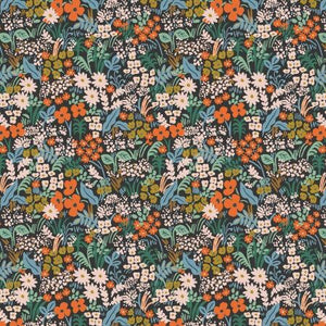 Meadow Black Metallic RP204-BM7M | Bon Voyage by Rifle Paper Co | Cotton + Steel | Continuous Yardage | Fat Quarter