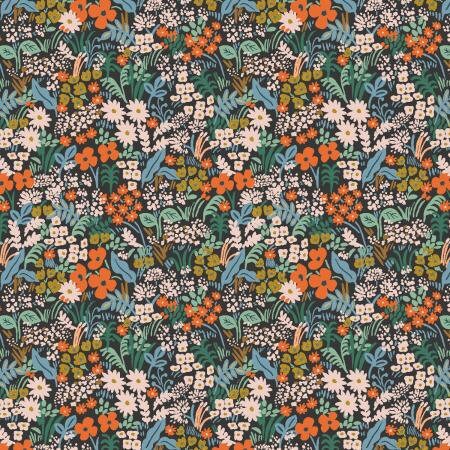 Meadow Black Metallic RP204-BM7M | Bon Voyage by Rifle Paper Co | Cotton + Steel | Continuous Yardage | Fat Quarter