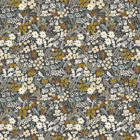 Meadow Grey Metallic RP204-GM6M | Bon Voyage by Rifle Paper Co | Cotton + Steel | Continuous Yardage | Fat Quarter