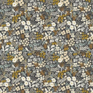 Meadow Grey Metallic RP204-GM6M | Bon Voyage by Rifle Paper Co | Cotton + Steel | Continuous Yardage | Fat Quarter