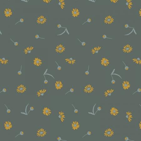 Chamomile Slate AC204-SL2 | Canyon Springs by Ash Cascade | Cotton + Steel | Continuous Yardage | Fat Quarter