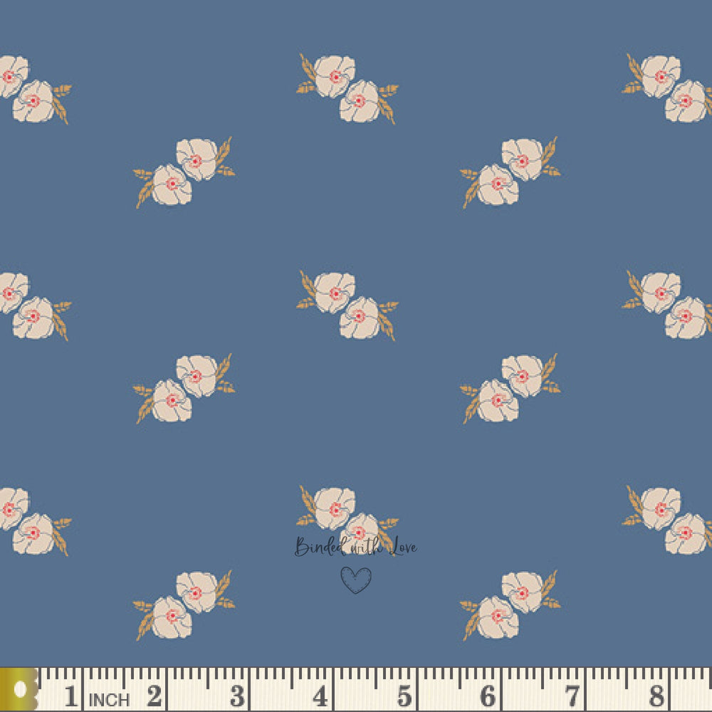 Flower Stamped Spell LVS-48803 | Love Story by Maureen Cracknell | Art Gallery Fabrics | Continuous Yardage| Fat Quarter