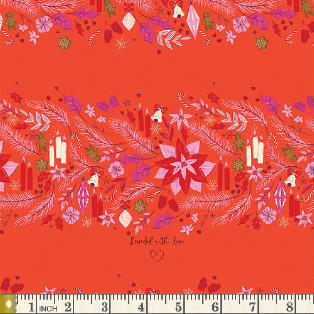 Rockin' Around CHC-25806 | Christmas in the City by AGF Studio | Art Gallery Fabrics | Continuous Yardage | End of Bolt | Destash