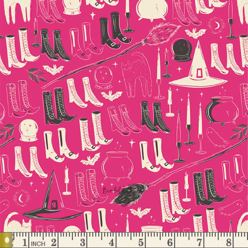 Witch's Wardrobe Berry SNS-13037 | Sweet 'n Spookier by AGF Studio | Art Gallery Fabrics | Yardage | Halloween Fabric | End of Bolt