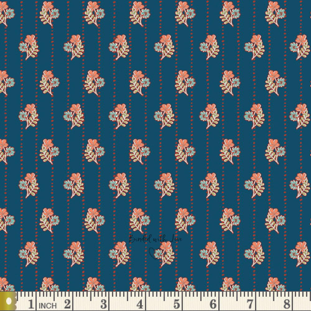 Thriving Threads Deep FLO-9124 | Fleet & Flourish by Maureen Cracknell | Art Gallery Fabrics | Continuous Yardage | End of Bolt | Destash