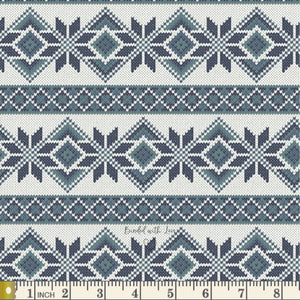 Knitted Snowflakes SND-65411 | Snow Day by Mister Domestic | Art Gallery Fabrics | Continuous Yardage | End of Bolt | Destash