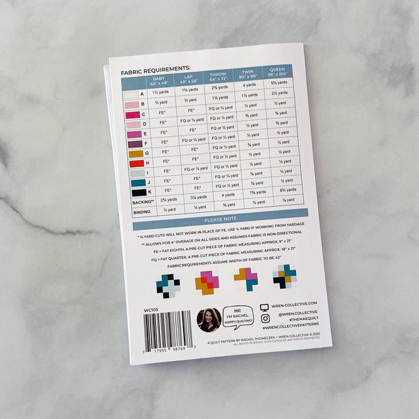 Mae Quilt by Wren Collective | Paper Pattern | Modern Quilt Pattern | Confident Beginner