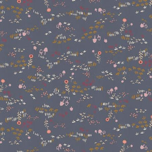 Nohara Blue Indigo HO106-BI7U | Mori No Tomodachi by Hitomi Osumi | Cotton + Steel | Continuous Yardage | Fat Quarter