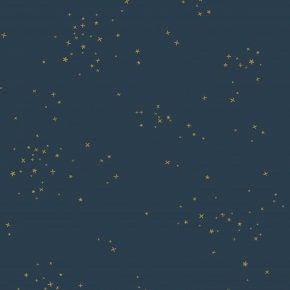 Freckles Midnight CS100-MI12M | Cotton + Steel Basics | Continuous Yardage | Fat Quarter | Metallic