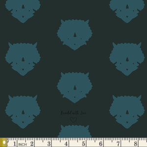 Triceratops Petrolium EST-86510 | Esoterra by Katarina Roccella | Art Gallery Fabrics | Continuous Yardage | End of Bolt | Destash