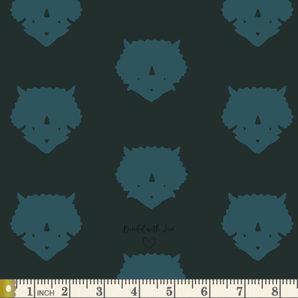 Triceratops Petrolium EST-86510 | Esoterra by Katarina Roccella | Art Gallery Fabrics | Continuous Yardage | End of Bolt | Destash