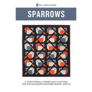 Sparrows Quilt by Pen + Paper Patterns | Paper Pattern | Modern Quilt Pattern | Confident Beginner | Throw Quilt Pattern