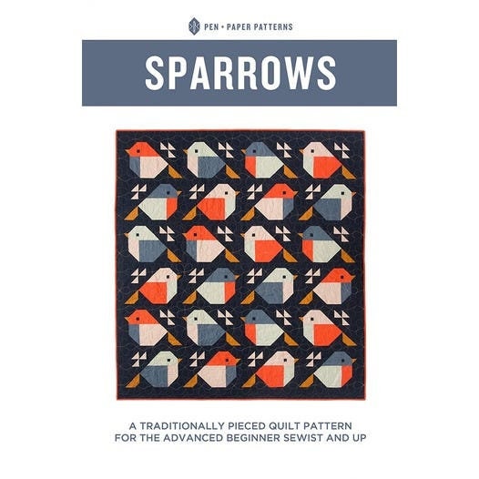 Sparrows Quilt by Pen + Paper Patterns | Paper Pattern | Modern Quilt Pattern | Confident Beginner | Throw Quilt Pattern