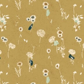 Painted Meadow Honey LI101-HO2 | Summer Folk by Lissie Teehee | Cotton + Steel | Continuous Yardage | Fat Quarter