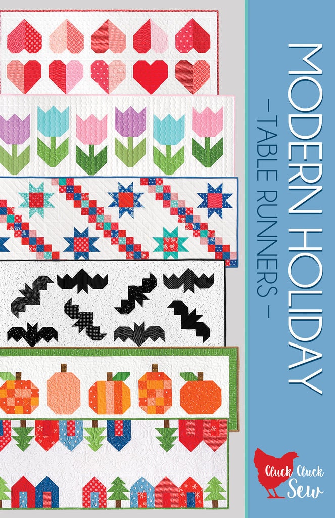 Modern Holiday Table Runners by Cluck Cluck Sew | Paper Pattern | Modern Quilt Pattern | Confident Beginner