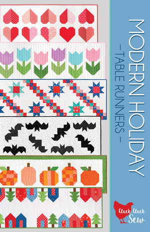 Modern Holiday Table Runners by Cluck Cluck Sew | Paper Pattern | Modern Quilt Pattern | Confident Beginner