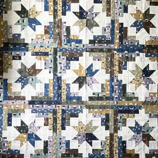 Cozy Cabin By Modernly Morgan | Paper Pattern | Modern Quilt Pattern | Advanced Beginner | Fat Quarter Friendly Quilt Pattern