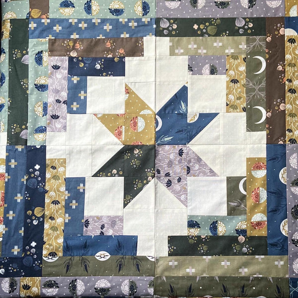 Cozy Cabin By Modernly Morgan | Paper Pattern | Modern Quilt Pattern | Advanced Beginner | Fat Quarter Friendly Quilt Pattern