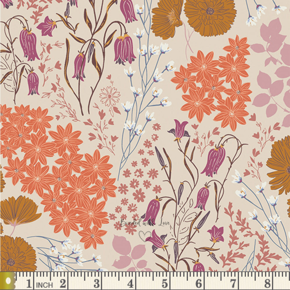 Bluebells and Buttercups Dusk FUSDK2702 | Bonnie Christine | Dusk Fusion by Art Gallery Fabrics | Continuous Yardage | Fat Quarter