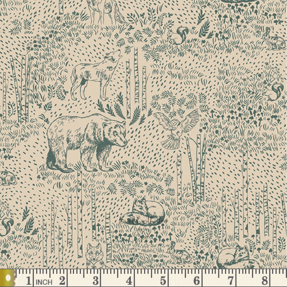Awaken Forest Fern WKP79504 | Woodland Keeper by Maureen Cracknell | Art Gallery Fabrics | Continuous Yardage | Fat Quarter