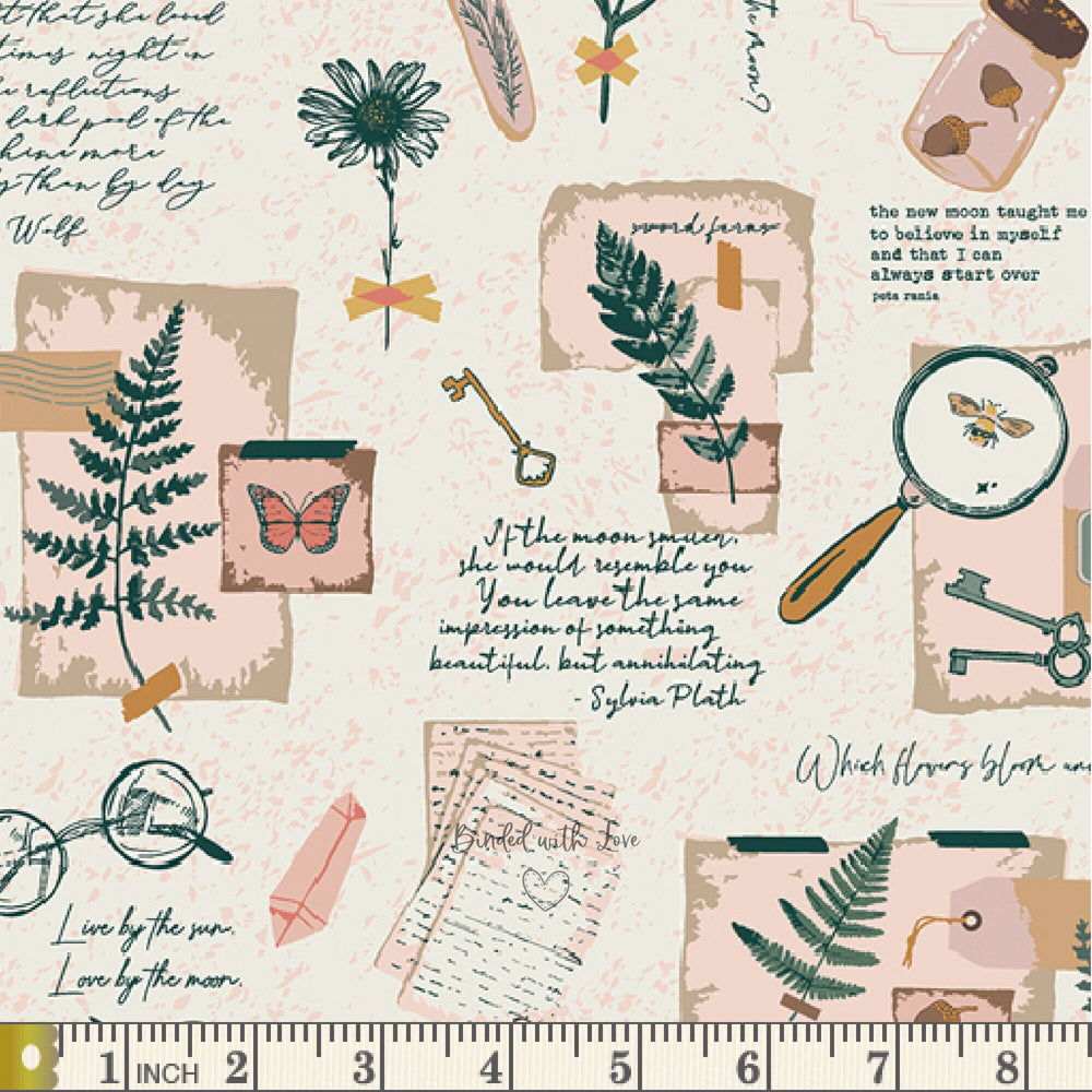 Moon Diary WKP79503 | Woodland Keeper by Maureen Cracknell | Art Gallery Fabrics | Continuous Yardage | Fat Quarter